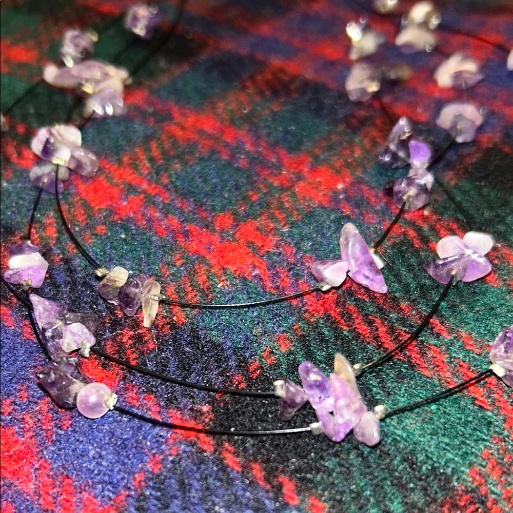 Amethyst statement necklace